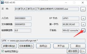 查看脱壳后PEID处理的EXE文件